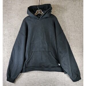 Akimbo 100% Organic Cotton Heavyweight Hoodie Mens XXL Black USA Sweatshirt